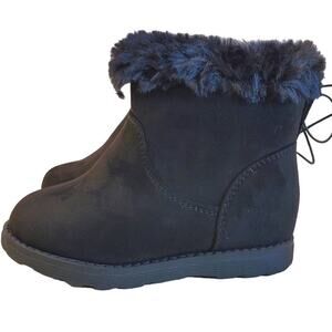Cat & Jack Girls Black Boots Black Emani Toddler Size 6 Ankle Boots Winter
